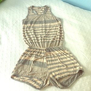 Grey & Beige Romper